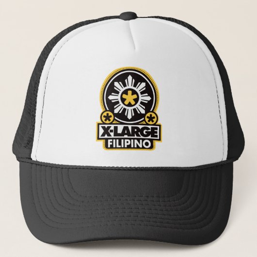 X-Grote Filippijnen - Zwart Trucker Pet (Voorkant)