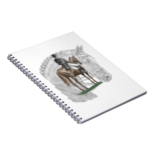 X-Halt Salute Dressage Horse Notitieboek (Rechterzijde)