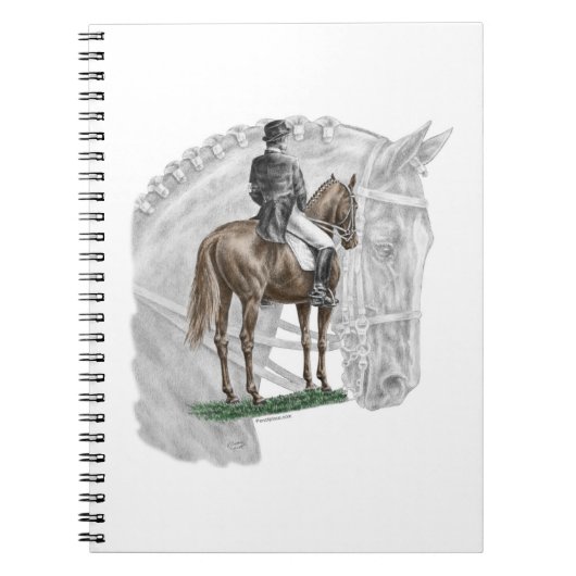 X-Halt Salute Dressage Horse Notitieboek (Voorkant)