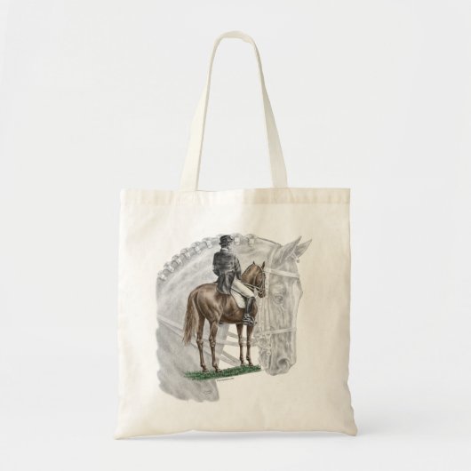 X-Halt Salute Dressage Horse Tote Bag (Voorkant)