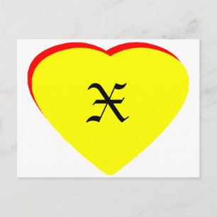 "X" Hart Geel Rood Bruiloftsuitnodiging Het MUSEUM Uitnodiging Briefkaart