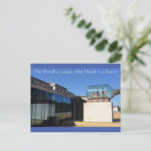 X: Het grootste scheepsmodel ter wereld in een fle Briefkaart (Staand voorkant)