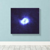 X in Whirlpool Galaxy M51 Canvas Afdruk (Insitu (Houten vloer))
