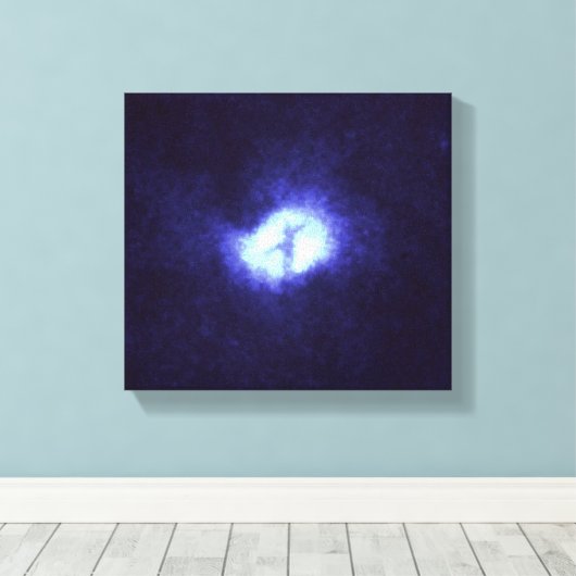 X in Whirlpool Galaxy M51 Canvas Afdruk (Insitu (Houten vloer))