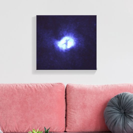 X in Whirlpool Galaxy M51 Canvas Afdruk (Insitu (Woonkamer))