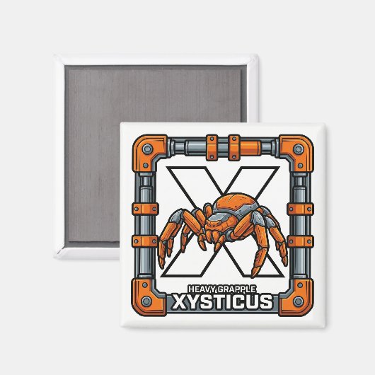 X is for Xysticus (Crab Spider) – GTA Style ABC  Magneet (Voorkant / Achterkant)