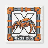 X is for Xysticus (Crab Spider) – GTA Style ABC Magneet (Voorkant)