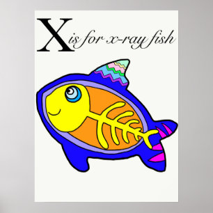 X is voor röntgenvis poster