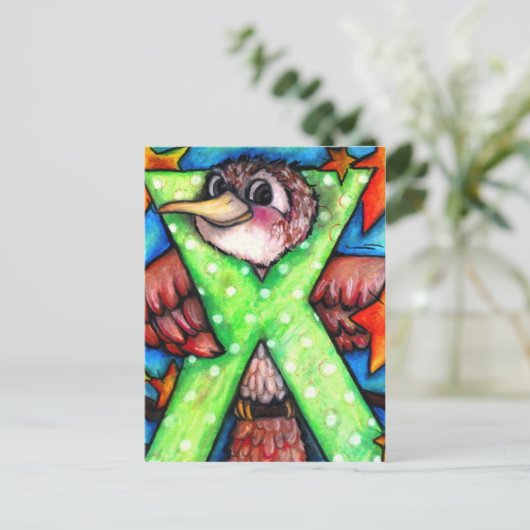 X is voor Xenops Briefkaart (Staand voorkant)