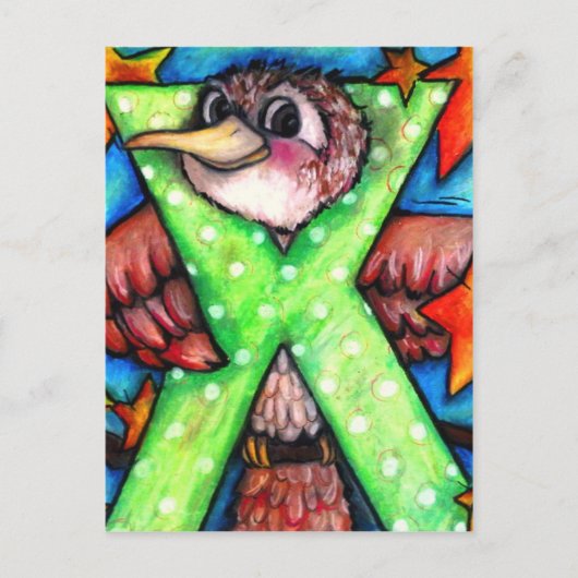 X is voor Xenops Briefkaart (Voorkant)