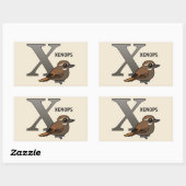 X is voor Xenops Rechthoekige Sticker (Vel)