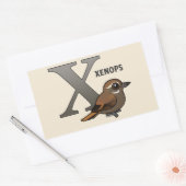 X is voor Xenops Rechthoekige Sticker (Envelop)