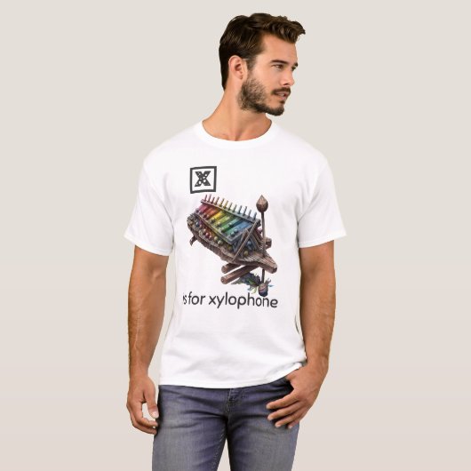 X is voor Xylphone T-shirt (Voorkant volledig)