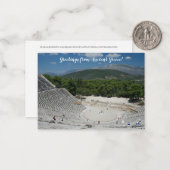 X.ITINERARIES: Groeten uit het oude Griekenland! Notitiekaartje (Voorkant / Achterkant in situ)