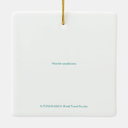 X.ITINERARIES: Moorachtige tessellaties Keramisch Ornament (Achterkant)