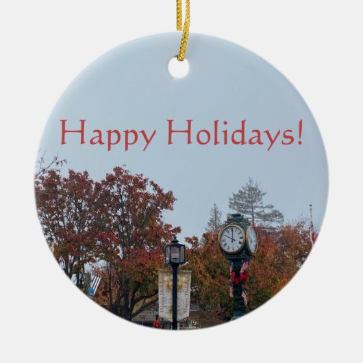 X.ITINERARIES: Prettige feestdagen! Keramisch Ornament (Voorkant)