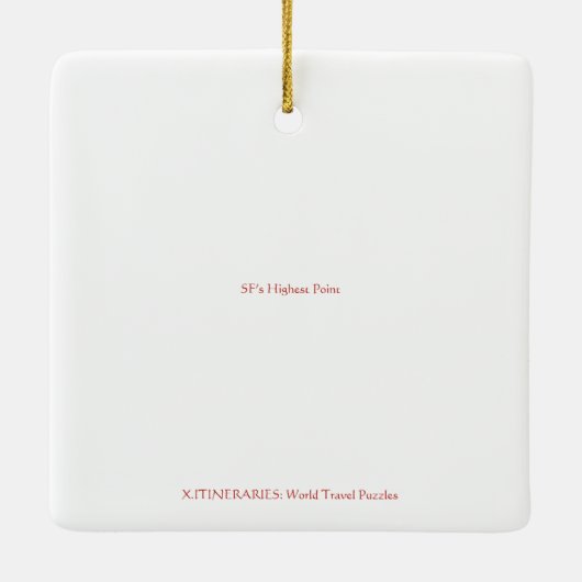 X.ITINERARIES: SF's hoogste punt Keramisch Ornament (Achterkant)