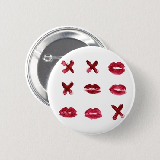 x & kiss Button (Voorkant /achterkant)