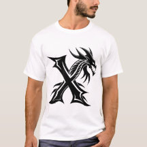 X Letter Art T-shirt