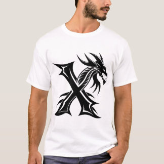 X Letter Art T-shirt
