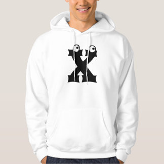X, letter met oogballen hoodie