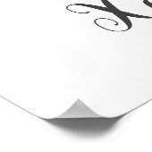 X Letter Monogram Groene Nursery Naam Muurprint Poster (Hoek)