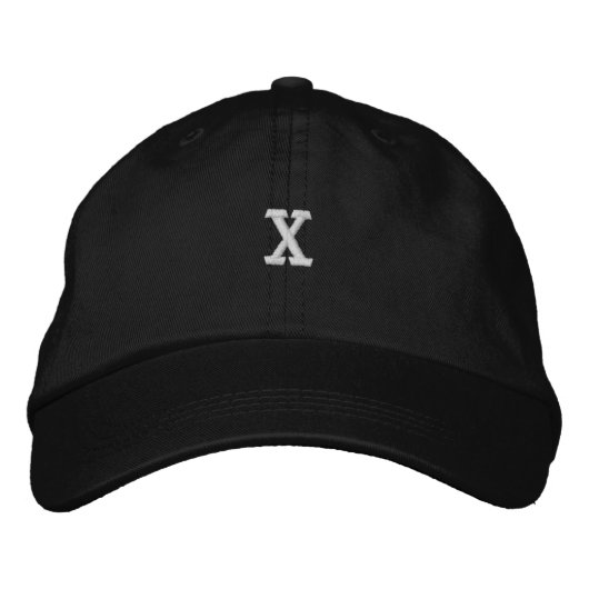 X Letter symbool Monogram Geborduurde hoed Pet (Voorkant)
