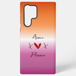 X Love X Zonsondergang Lesbische Vlag Samsung Galaxy Hoesje