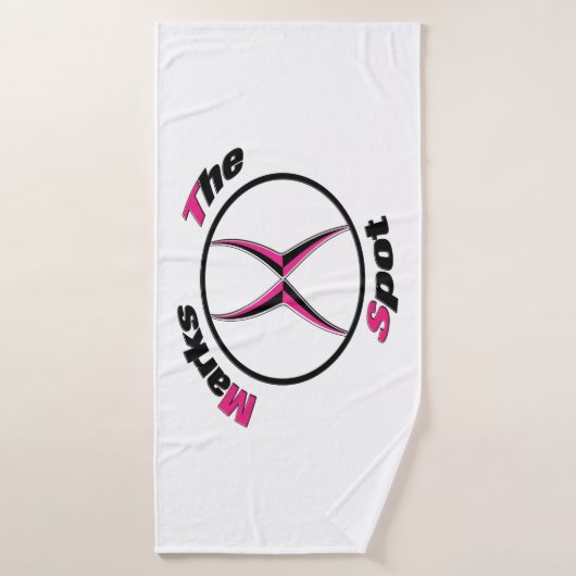 X markeert de plaats badhanddoek (Badhanddoek)