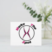 X markeert de plaats briefkaart (Staand voorkant)