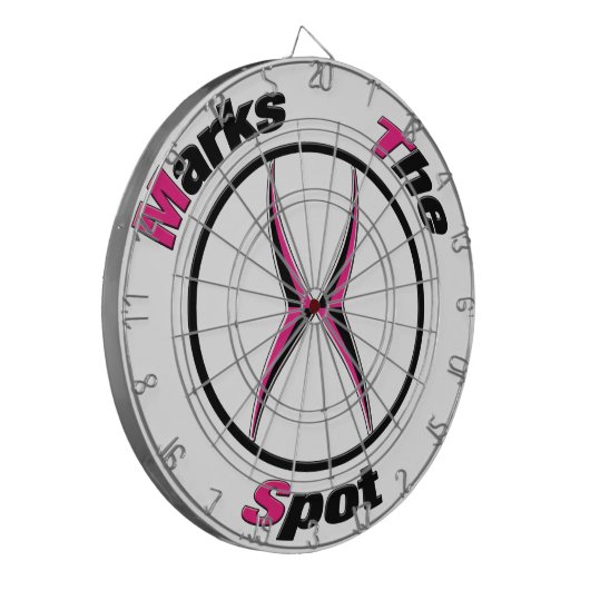 X markeert de plaats dartbord (Voorkant Links)