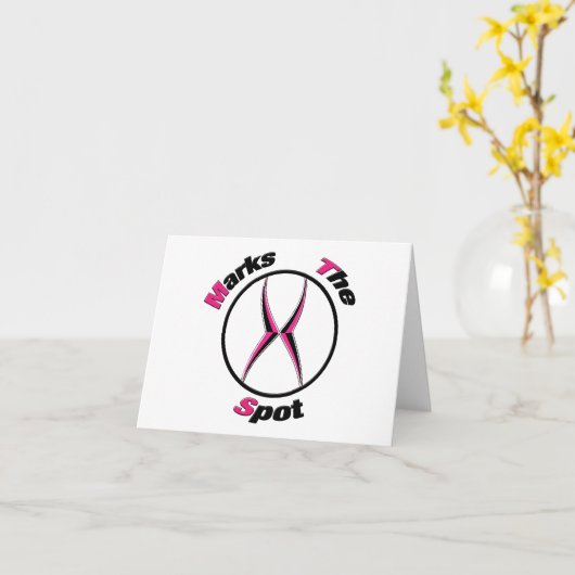 X markeert de plaats kaart (Gele Bloem)