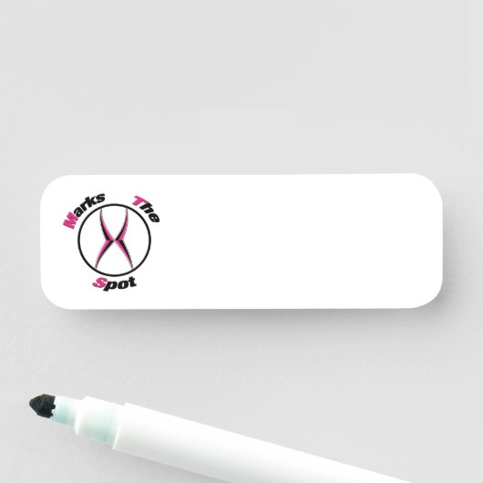 X markeert de plaats naamplaatje (In situ)