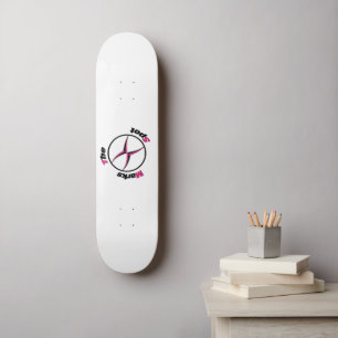 X markeert de plaats persoonlijk skateboard