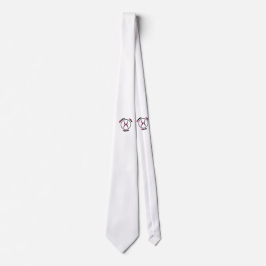 X markeert de plaats stropdas (Voorkant)