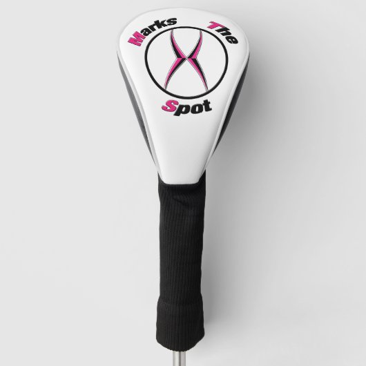 X markeert de plek golfheadcover (Voorkant)