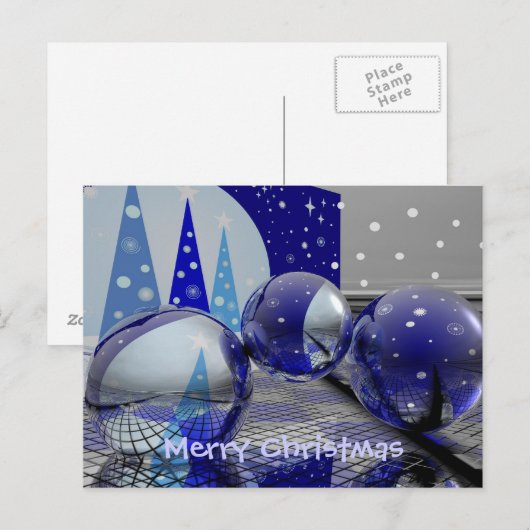 X-mas 3d-kaart feestdagenkaart (Voorkant / Achterkant)