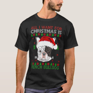 X MAS alles wat ik voor Kerstmis wil is de Franse T-shirt