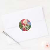 X-Mas Elf Ronde Sticker (Envelop)