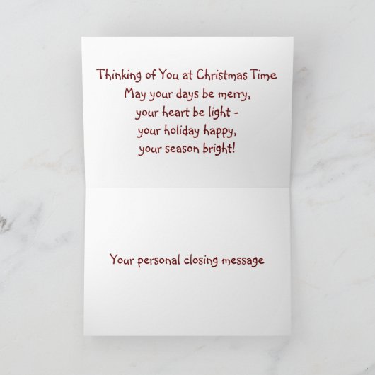 X-Mas Feestdagen Kaart (Binnen)