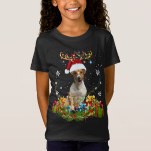 X-Mas Fox-kerstlampjes Funny Wild Animal Desig T-shirt