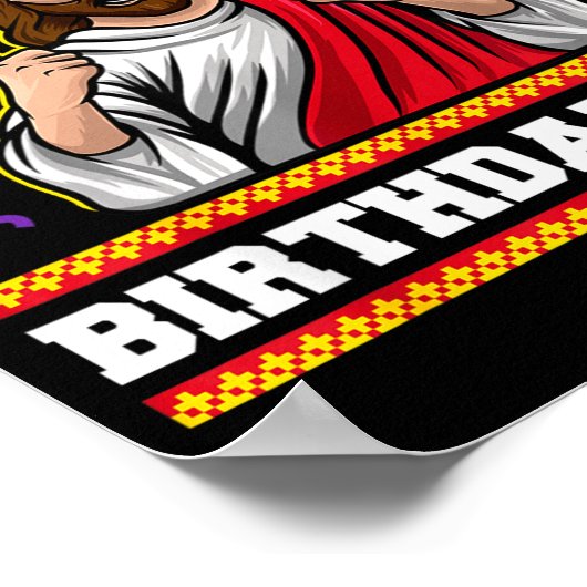 X-mas Funny Jesus Bday For Kids &amp; Adults Jesus Poster (Hoek)