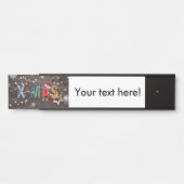 X-Mas kleurrijke letters Deurbordje (Voorkant)