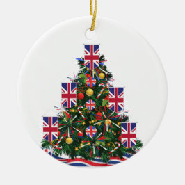 X-mas lelijke truien voor uw hele Britse familie Keramisch Ornament