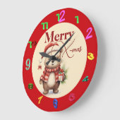 X-mas met een teddy grote klok (Hoek)