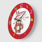 X-mas met een teddy grote klok (Hoek)