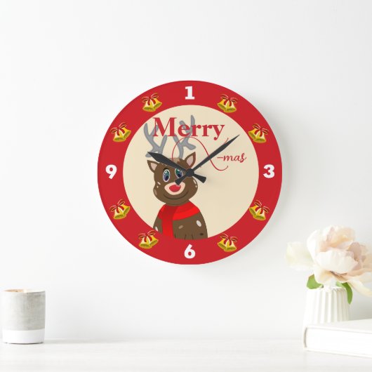 X-mas met een vreugdevolle grote klok (Huis)