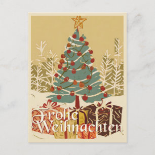 X-Mas Motiv, mit Geschenken unterm Weihnachtsbaum Feestdagenkaart