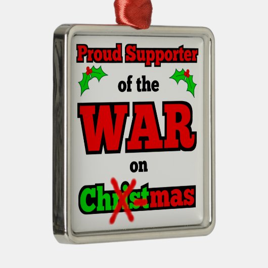 X-mas Ornament "War on Kerstmis" (Wit) (Rechts)