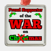 X-mas Ornament "War on Kerstmis" (Wit) (Voorkant)